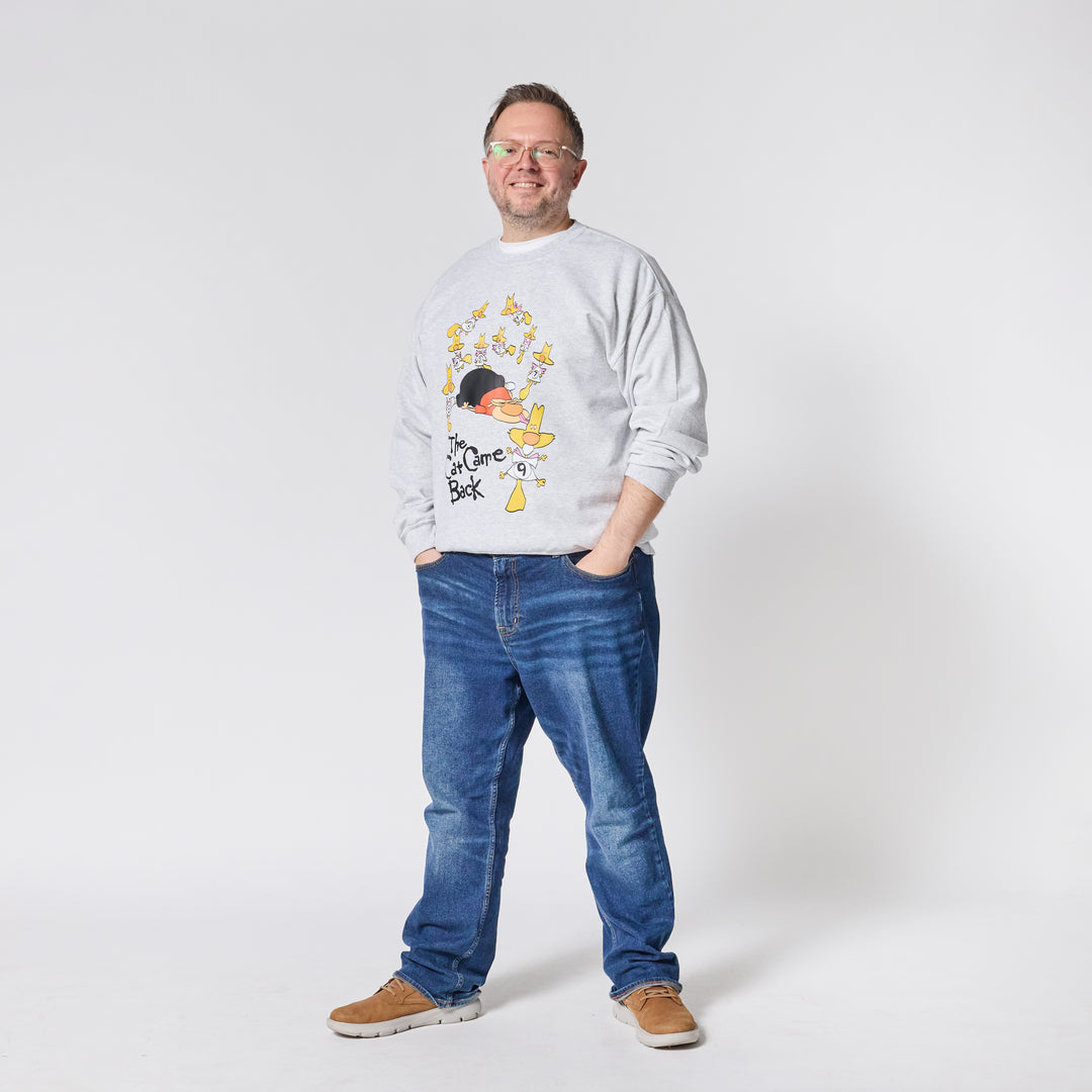 The Cat Came Back Crewneck - Ash Grey