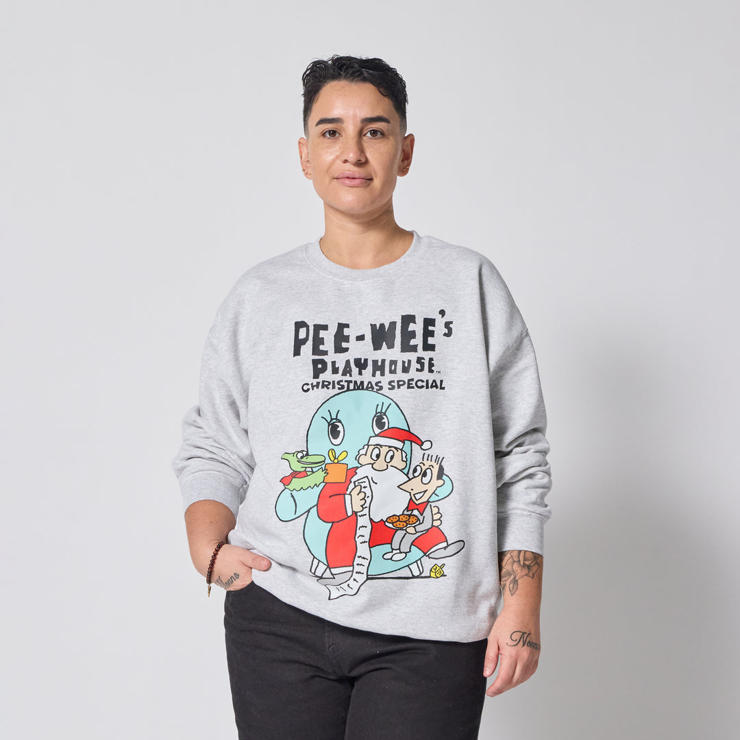 Pee-wee's Playhouse Christmas Special Crewneck - Ash Grey