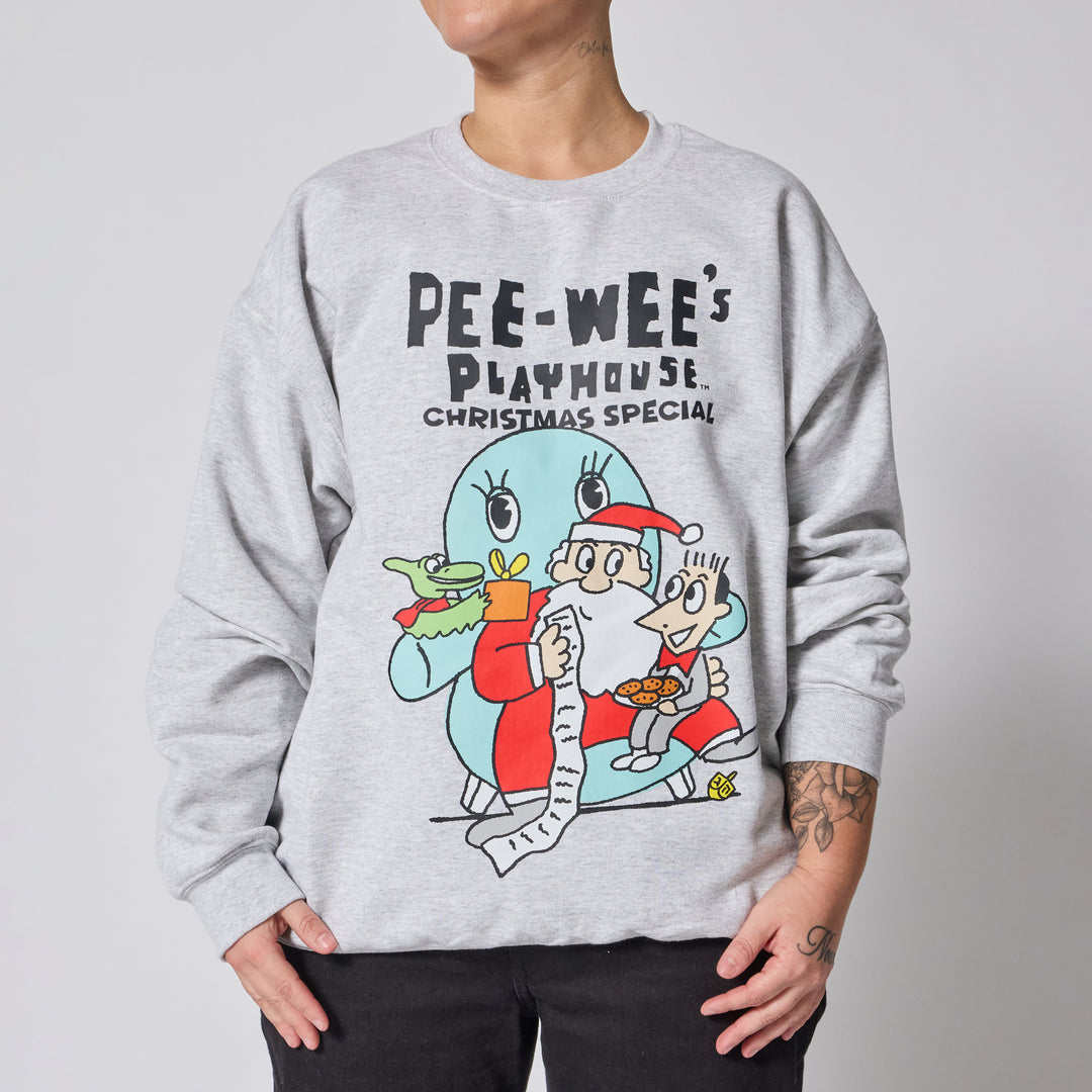 Pee-wee's Playhouse Christmas Special Crewneck - Ash Grey