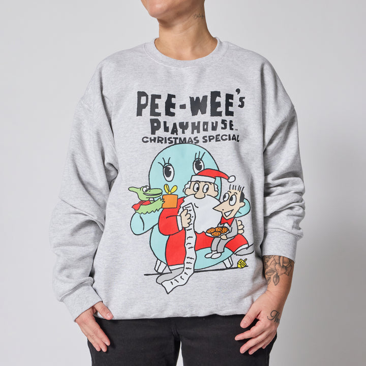 Pee-wee's Playhouse Christmas Special Crewneck - Ash Grey