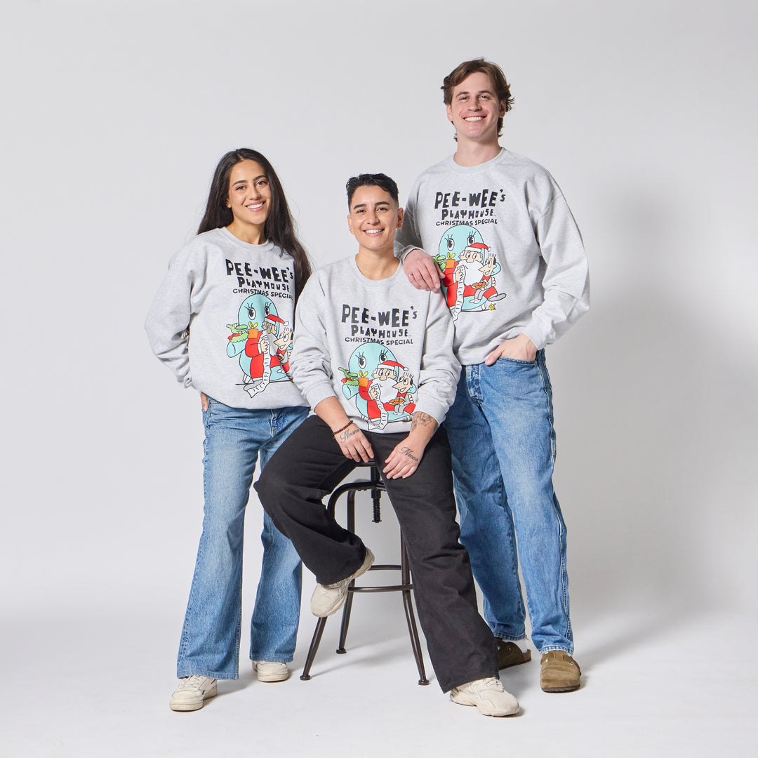Pee-wee's Playhouse Christmas Special Crewneck - Ash Grey
