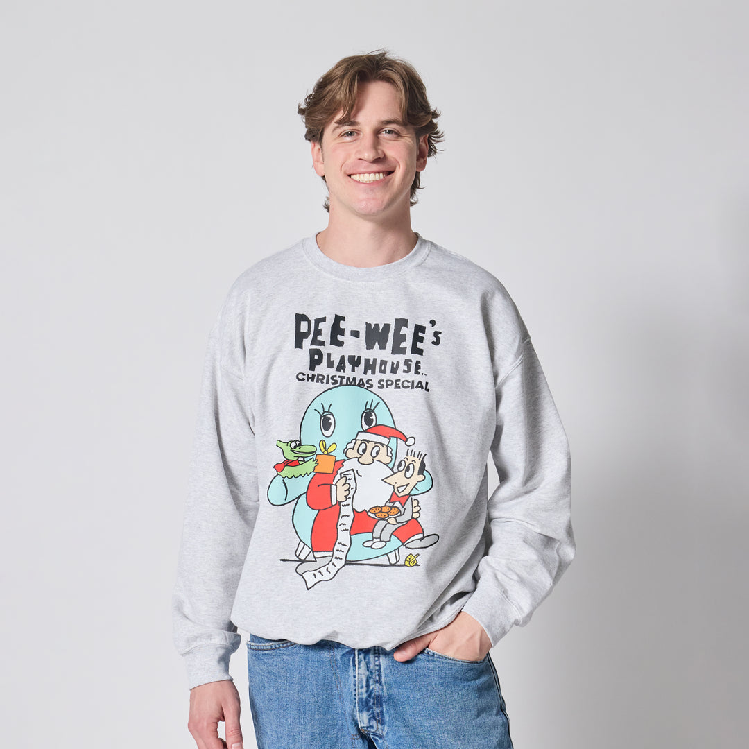 Pee-wee's Playhouse Christmas Special Crewneck - Ash Grey