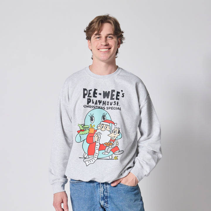 Pee-wee's Playhouse Christmas Special Crewneck - Ash Grey