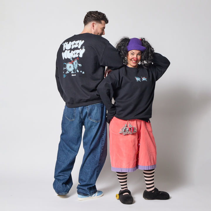 Big Comfy Couch Dustbunnies Crewneck - Black
