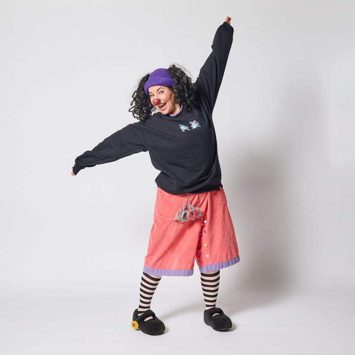 Big Comfy Couch Dustbunnies Crewneck - Black