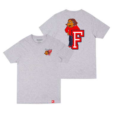 Arthur Retrokid Officially Licensed T-Shirt Francine Frensky F is for Francine Grey Red