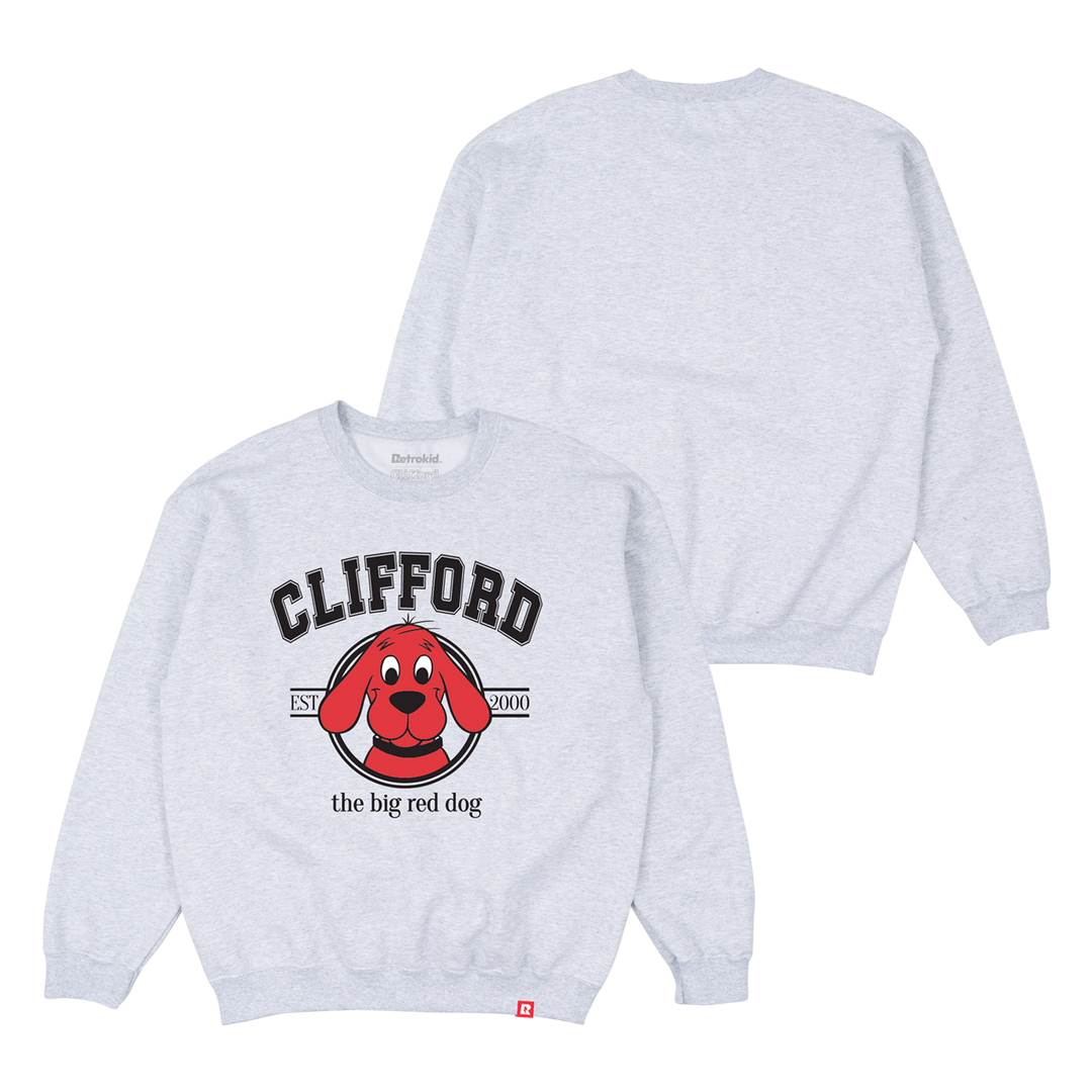 Clifford The Big Red Dog Classic Crewneck - Grey