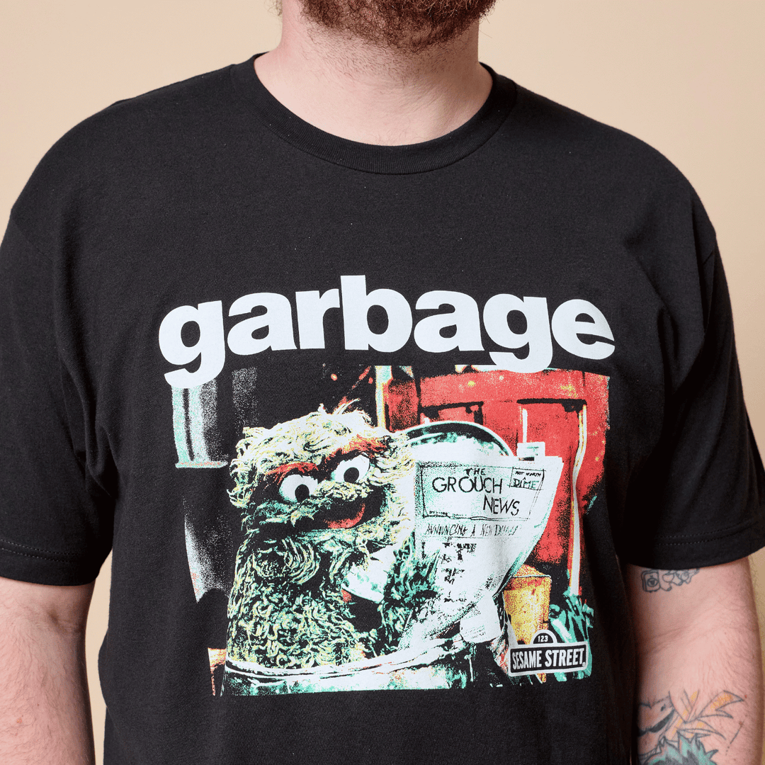 Sesame Street Garbage T-Shirt - Black