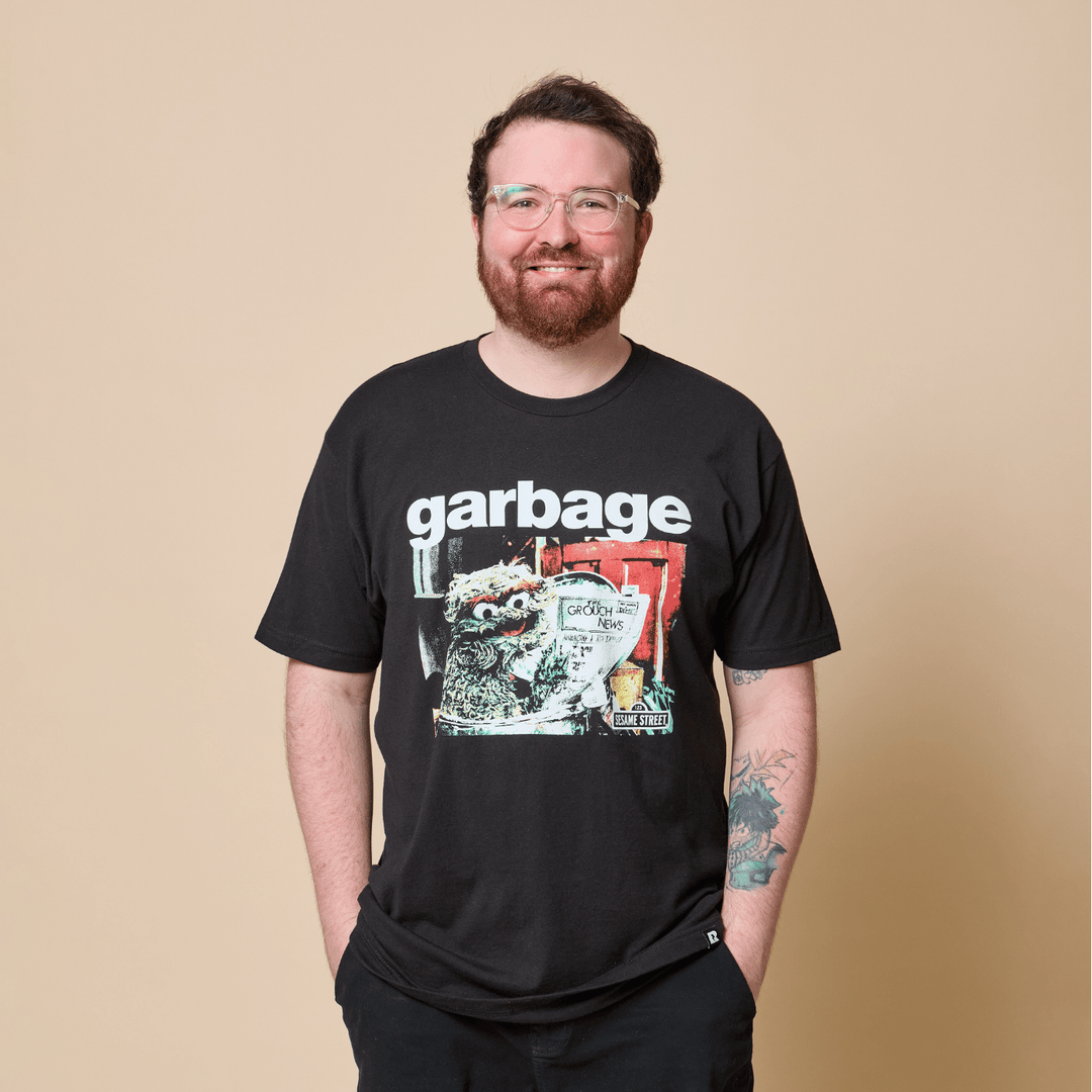 Sesame Street Garbage T-Shirt - Black