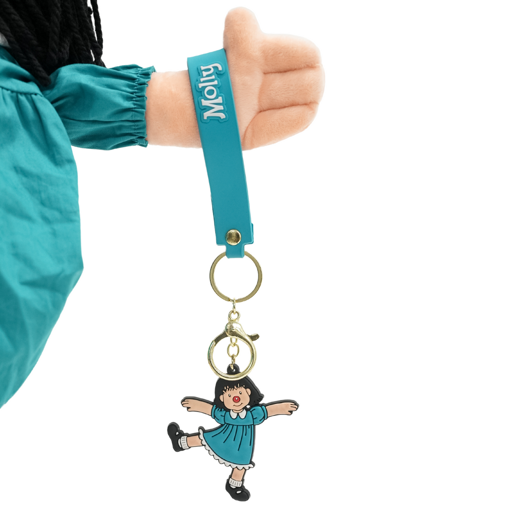 The Big Comfy Couch Officially Licensed Molly the Doll Keychain Key Chain Ring Charm Wrist Bracelet 2D Vinyl