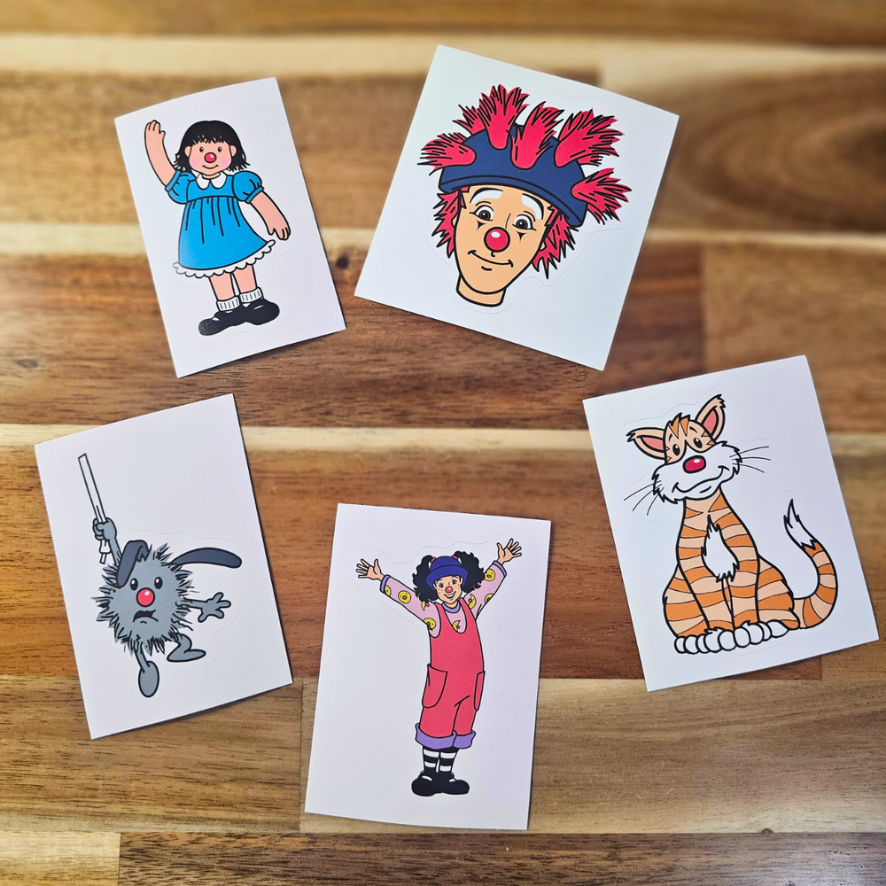 RETROKID x Big Comfy Couch Loonette Molly 5-Pack Stickers Major Bedhead Snicklefritz Fuzzy Dust Bunny