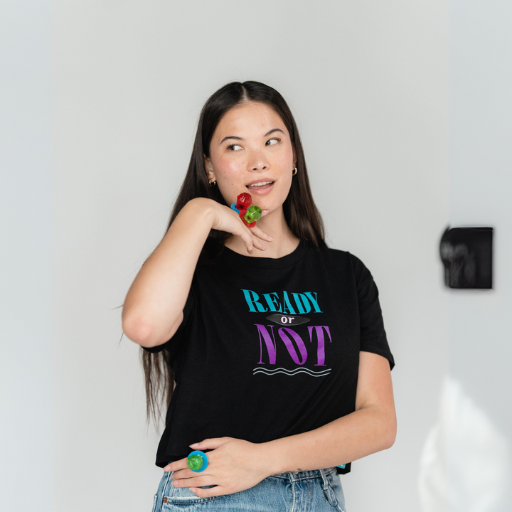 Ready or Not Cropped T-Shirt - Black