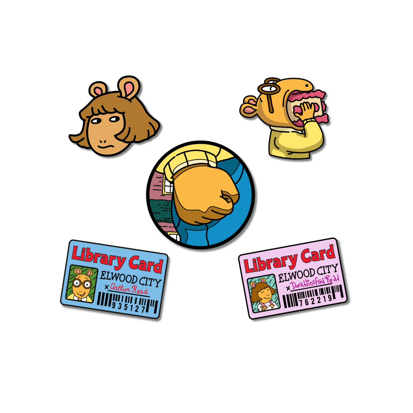 Arthur Sticker Pack (5-Pack) – Retrokid.ca