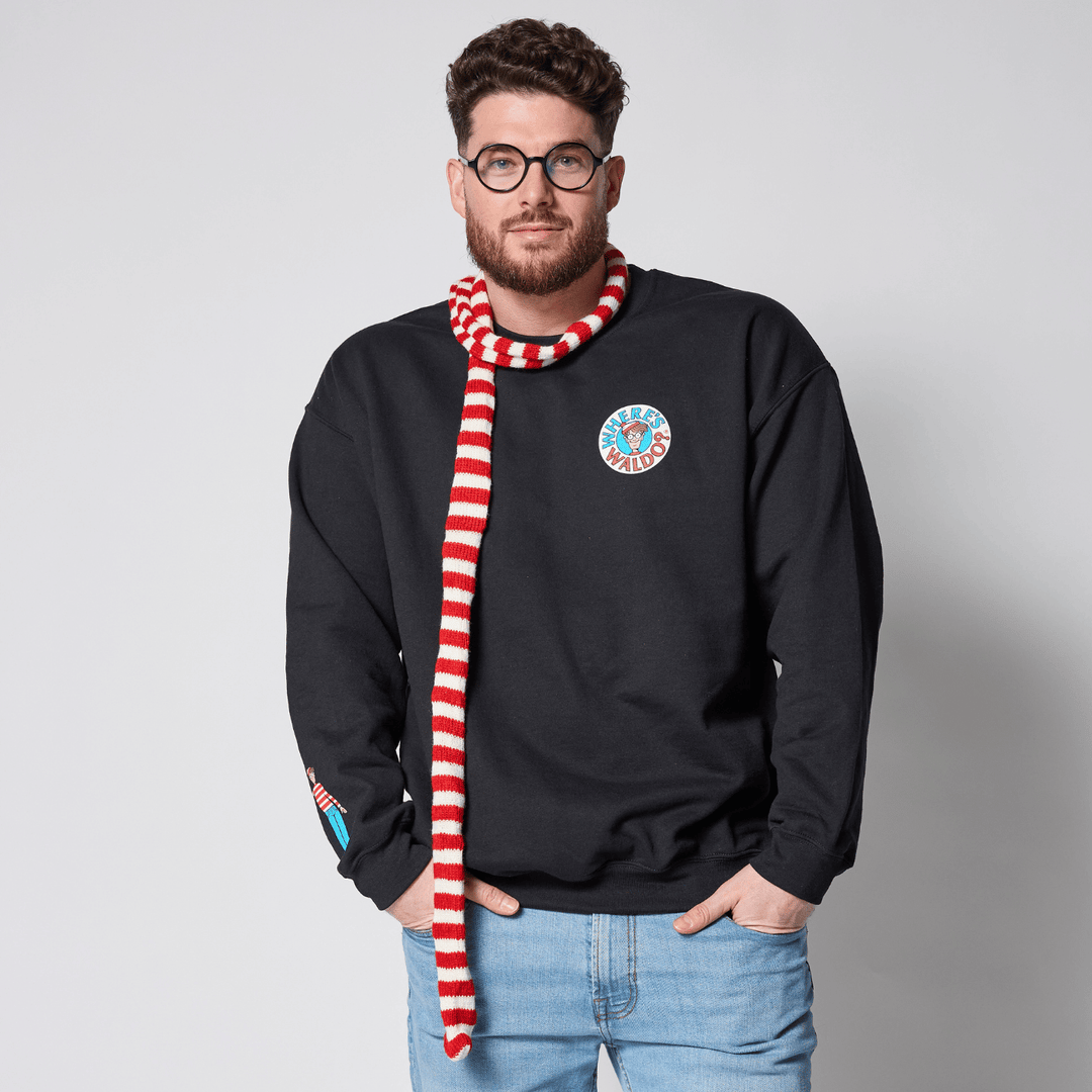 Where's Waldo Logo Crewneck - Black