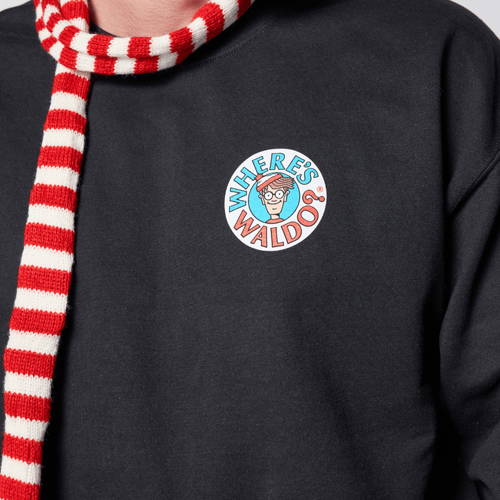 Where's Waldo Logo Crewneck - Black