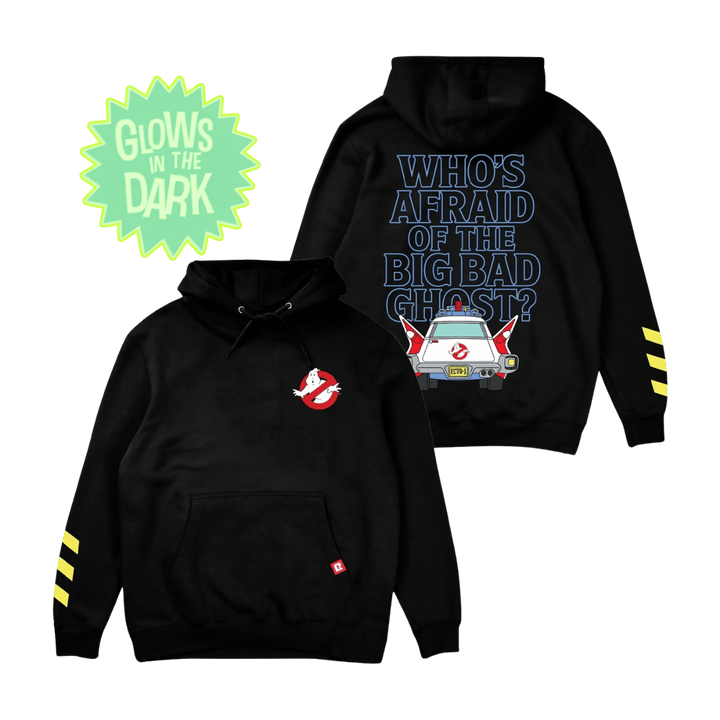 The Real Ghostbusters Ecto-1 Glow Hoodie - Black