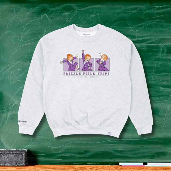 Magic School Bus Frizzle Crewneck - Heather Grey