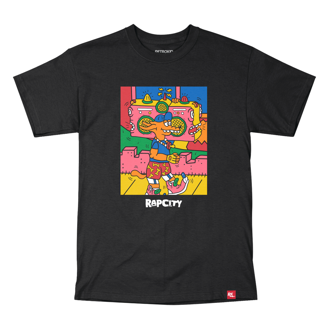Retrontario RapCity T-Shirt - Black